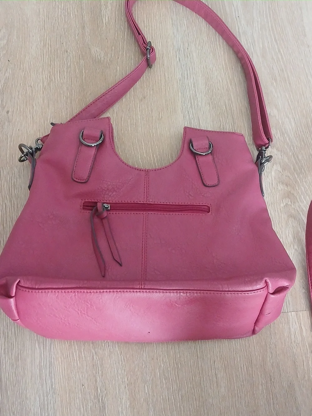 Black Rivet Pink Purse Coquette Vegan Faux Leather